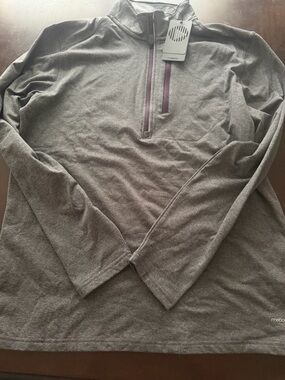 Motion Men's Gray Quarter-Zip Performance Sweater